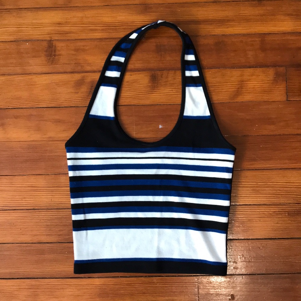 TOPSHOP striped halter